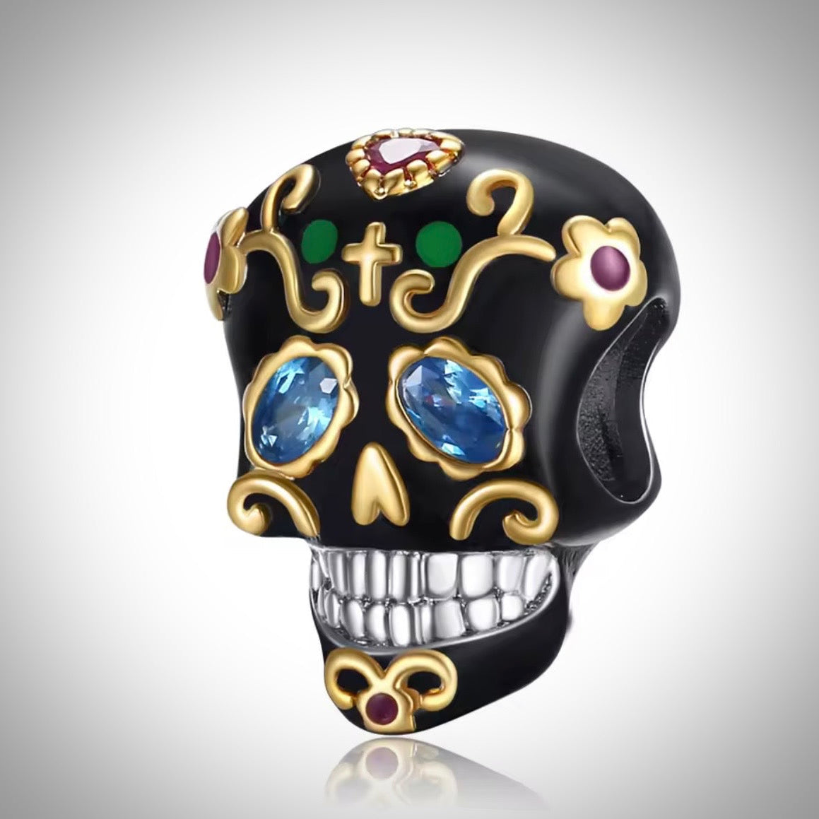 Charm tête de mort crâne mexicain pour bracelet