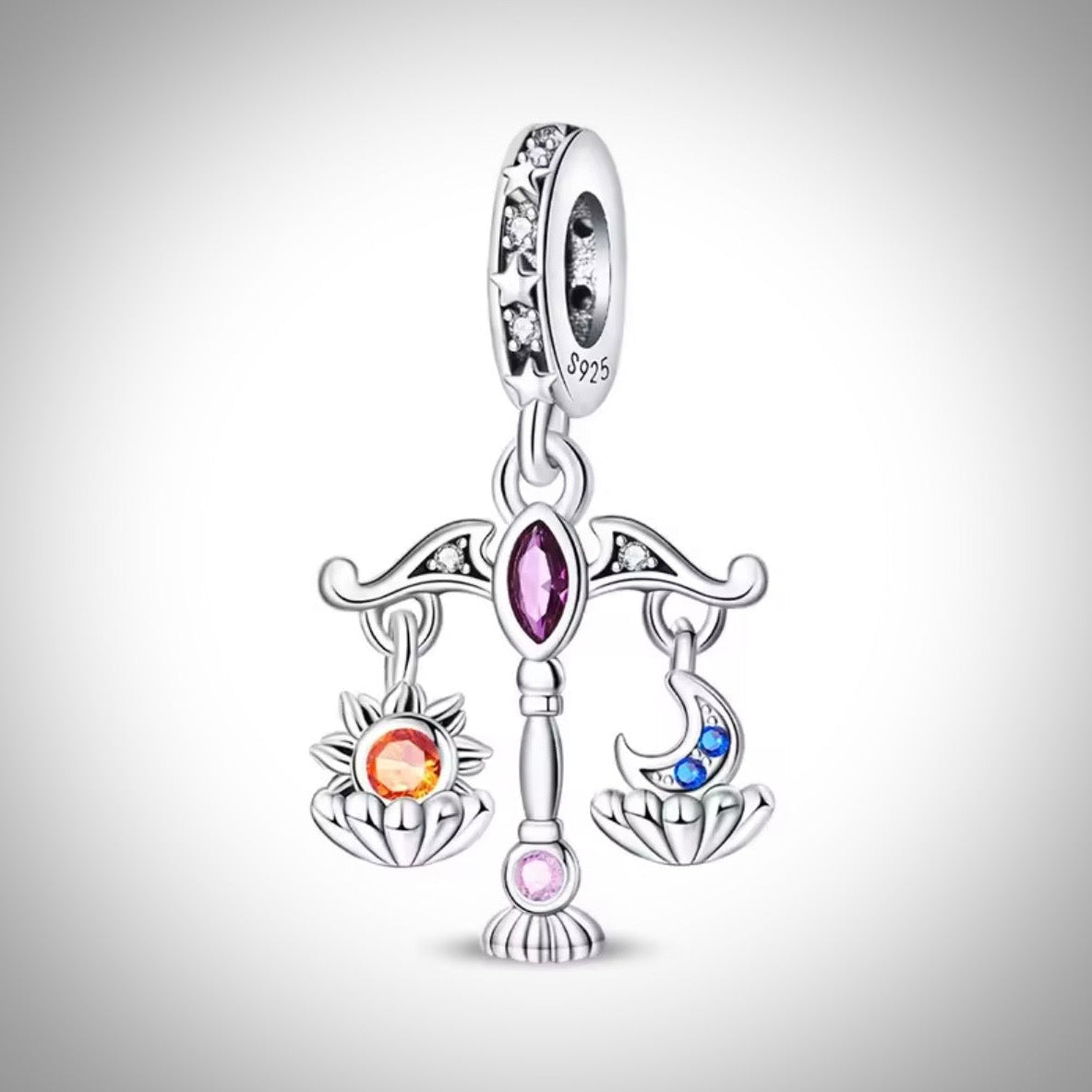 Charm balance soleil et lune en Argent S925 compatible Pandora pour bracelet