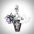 Charm Halloween fantôme araignée et cercueil en Argent S925 compatible Pandora pour bracelet