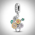 Charm pot de fleurs en Argent S925 compatible Pandora pour bracelet