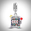 Charm machine à sous casino 777 en Argent S925 compatible Pandora pour bracelet