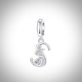 Charm alphabet initiale lettre S en Argent S925 compatible Pandora pour bracelet
