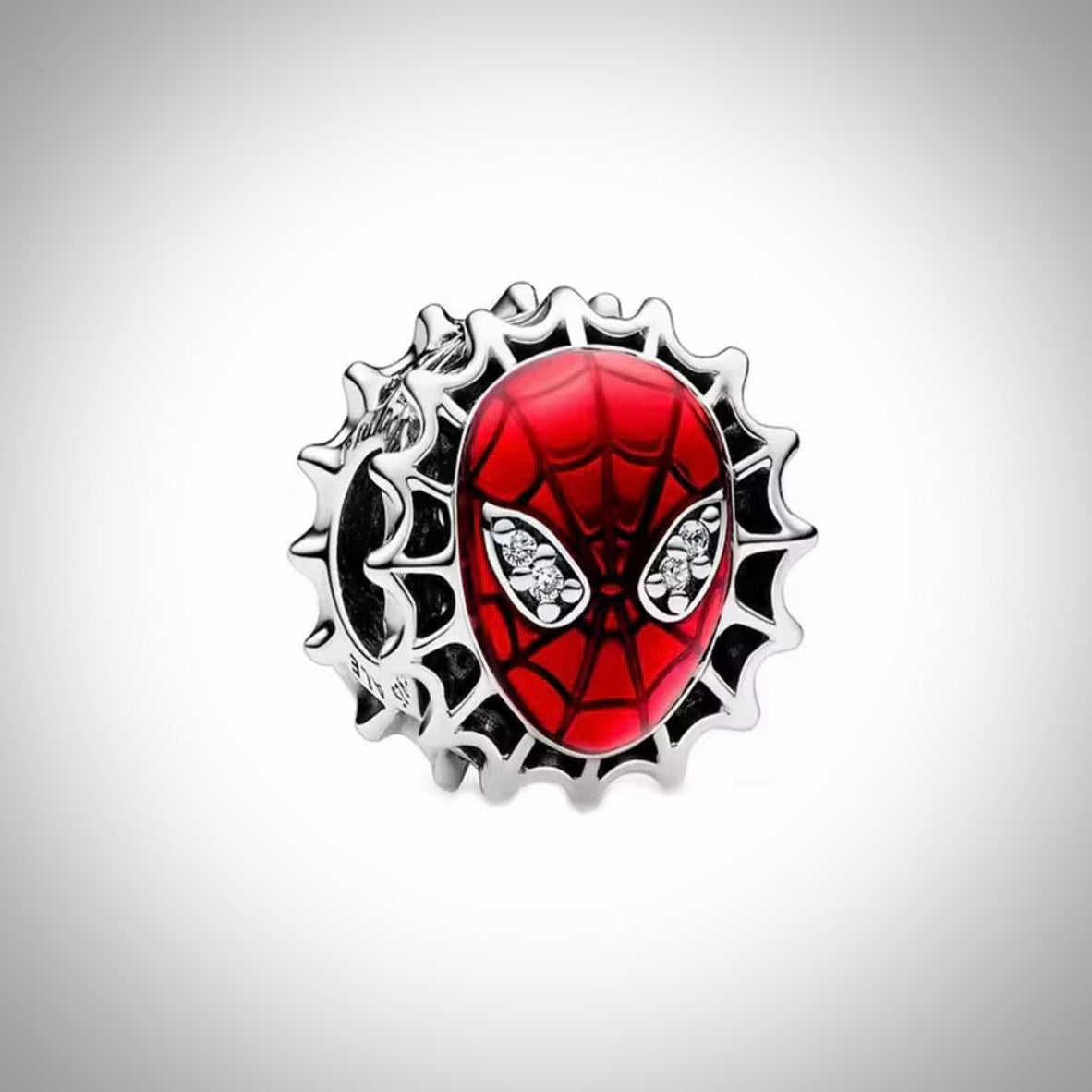 Charm Disney Marvel tête de Spiderman en Argent S925 compatible Pandora pour bracelet