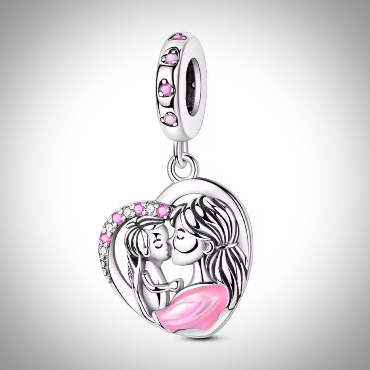 Charm amour mère et enfant en Argent S925 compatible Pandora pour bracelet
