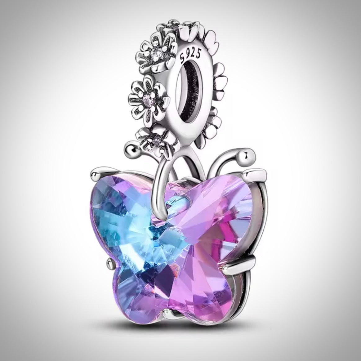 Charm papillon en Argent S925 compatible Pandora pour bracelet