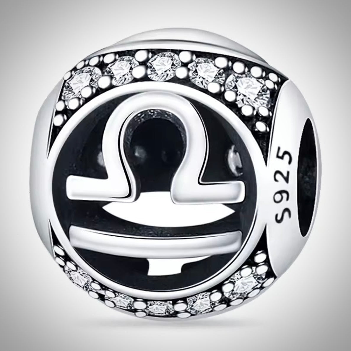 Charm astrologie signe du zodiaque Balance en Argent S925 compatible Pandora pour bracelet