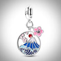 Charm paysage et fleurs de cerisier  Argent S925 compatible Pandora pour bracelet