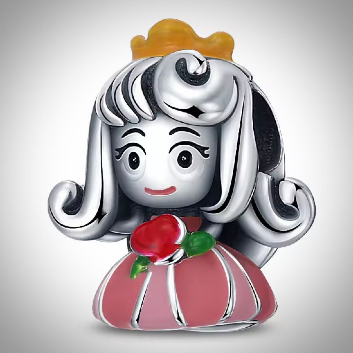 Charm Disney princesse Aurore la belle au bois dormant en Argent S925 compatible Pandora pour bracelet