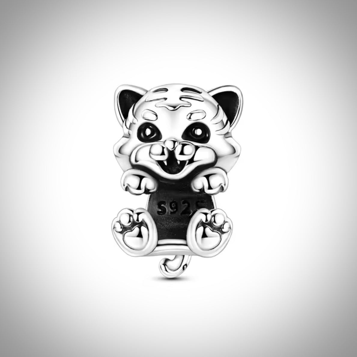 Charm animal petit tigre en Argent S925 compatible Pandora pour bracelet
