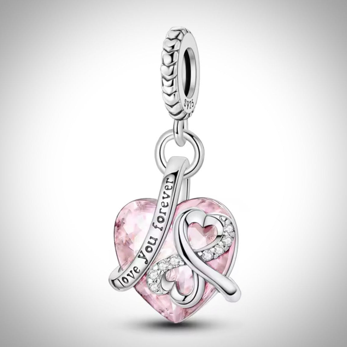 Charm amour infini en Argent S925 compatible Pandora pour bracelet