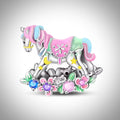 Charm cheval à bascule en Argent S925 compatible Pandora pour bracelet