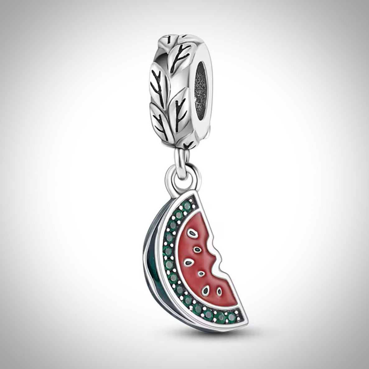 Charm fruit pastèque en Argent S925 compatible Pandora pour bracelet