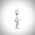 Charm alphabet initiale lettre I en Argent S925 compatible Pandora pour bracelet