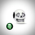 Charm tête de mort crâne blanc pour bracelet