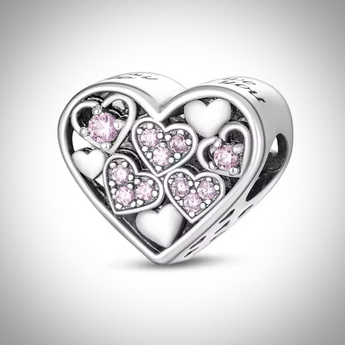 Charm amour cœur lucky to have you pour bracelet