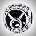 Charm astrologie signe du zodiaque Taureau en Argent S925 compatible Pandora pour bracelet