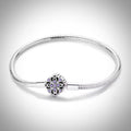 Bracelet en Maille Serpent Fermoir Fleur Baroque en Argent S925 Taille 18 cm