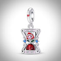 Charm temps sablier crâne et fleur en Argent S925 compatible Pandora pour bracelet