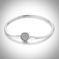 Bracelet en Maille Serpent Fermoir Rosace Éternel en Argent S925 Taille 19 cm