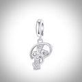 Charm alphabet initiale lettre P en Argent S925 compatible Pandora pour bracelet