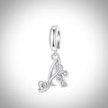Charm alphabet initiale lettre A en Argent S925 compatible Pandora pour bracelet