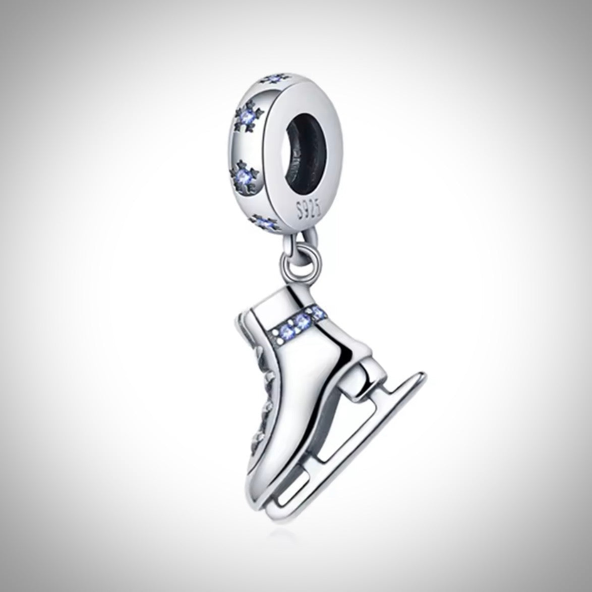 Charm patin à glace en Argent S925 compatible Pandora pour bracelet