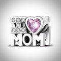 Charm amour je t’aime maman pour bracelet