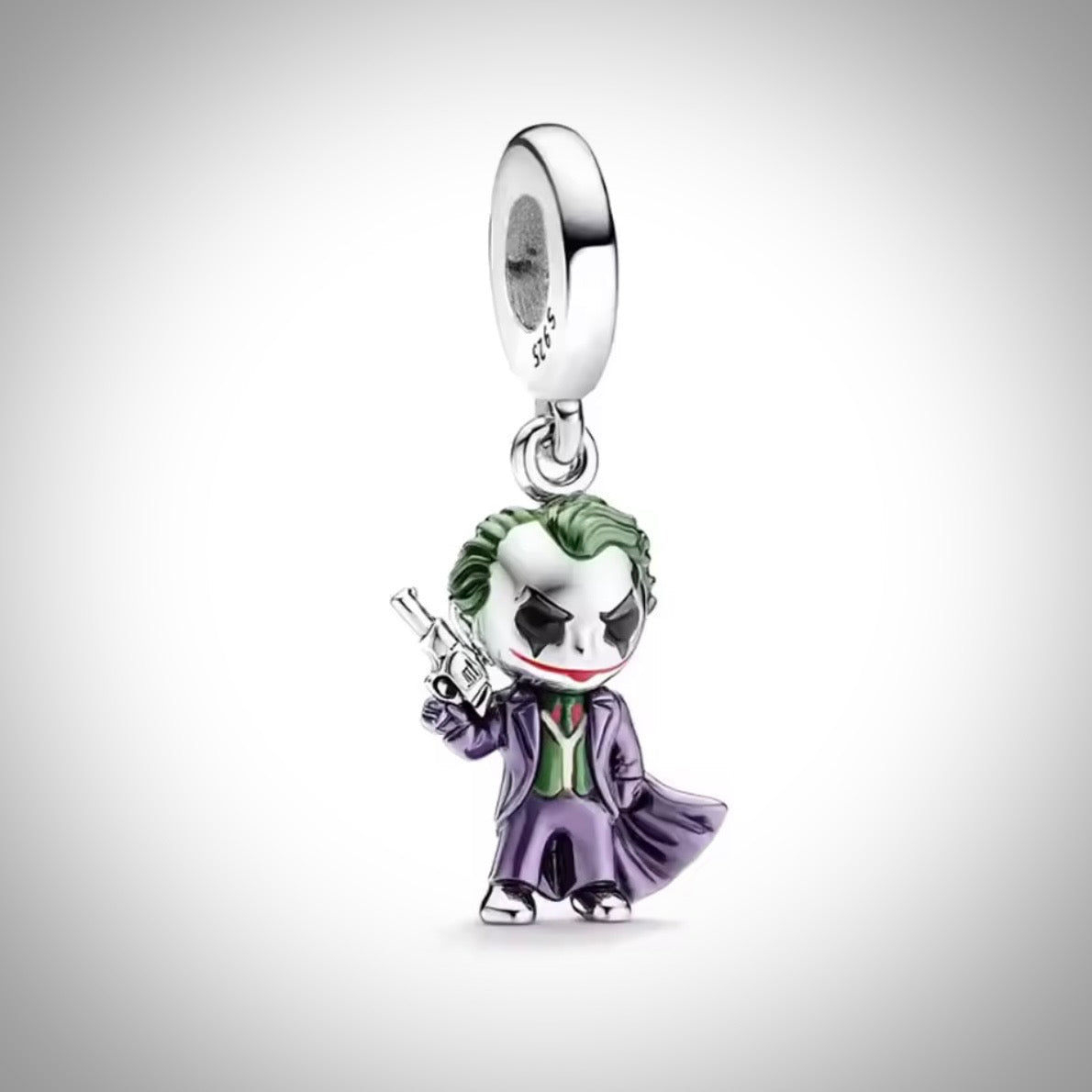 Charm DC comics le Jocker en Argent S925 compatible Pandora pour bracelet