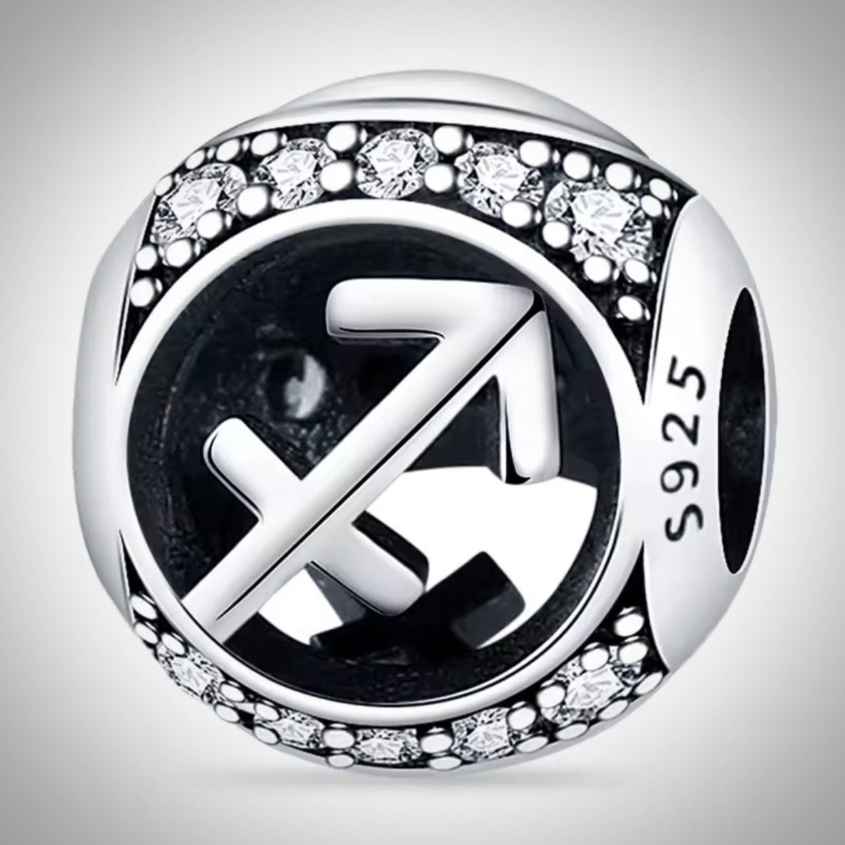 Charm astrologie signe du zodiaque Sagittaire en Argent S925 compatible Pandora pour bracelet