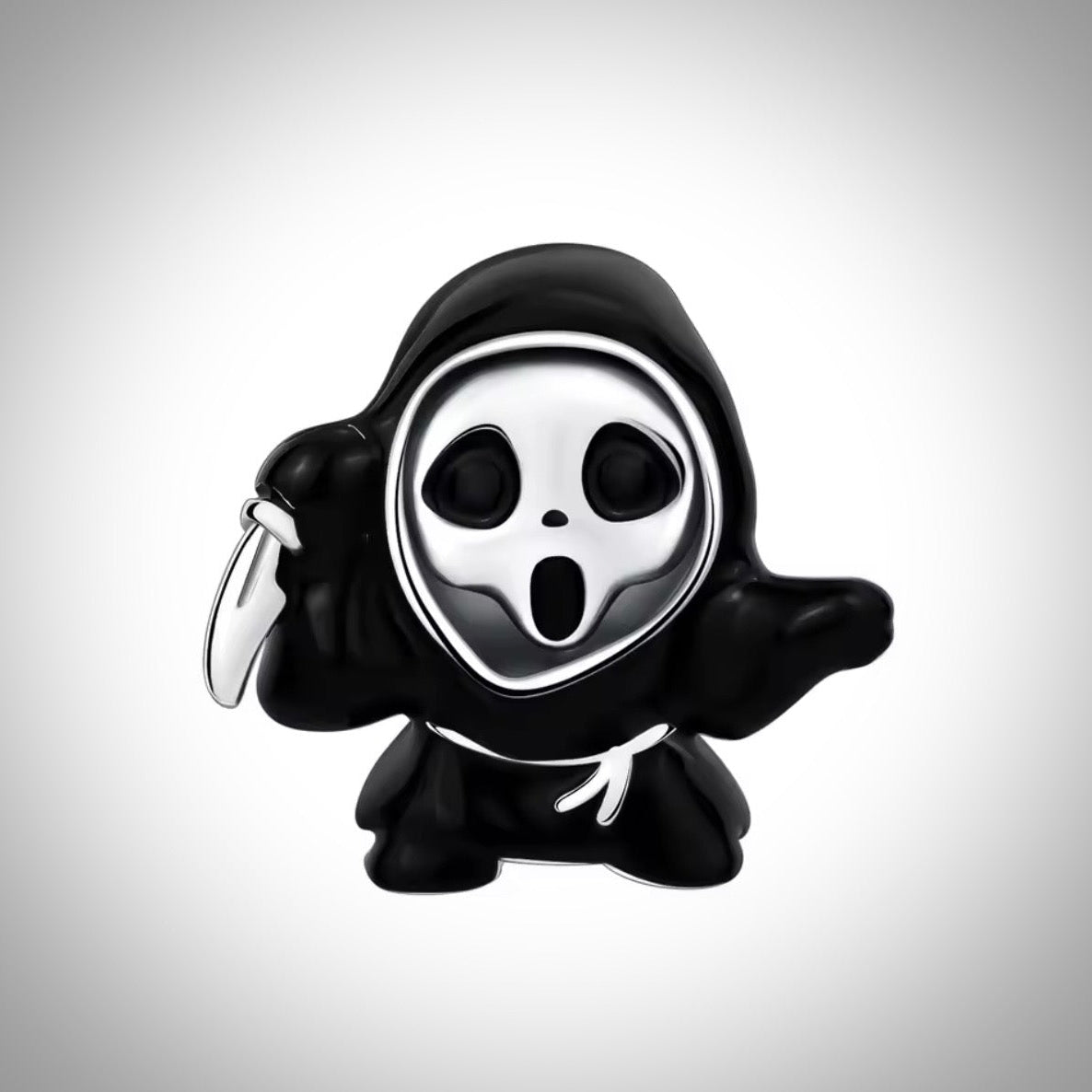 Charm Halloween tête de mort scream en Argent S925 compatible Pandora pour bracelet