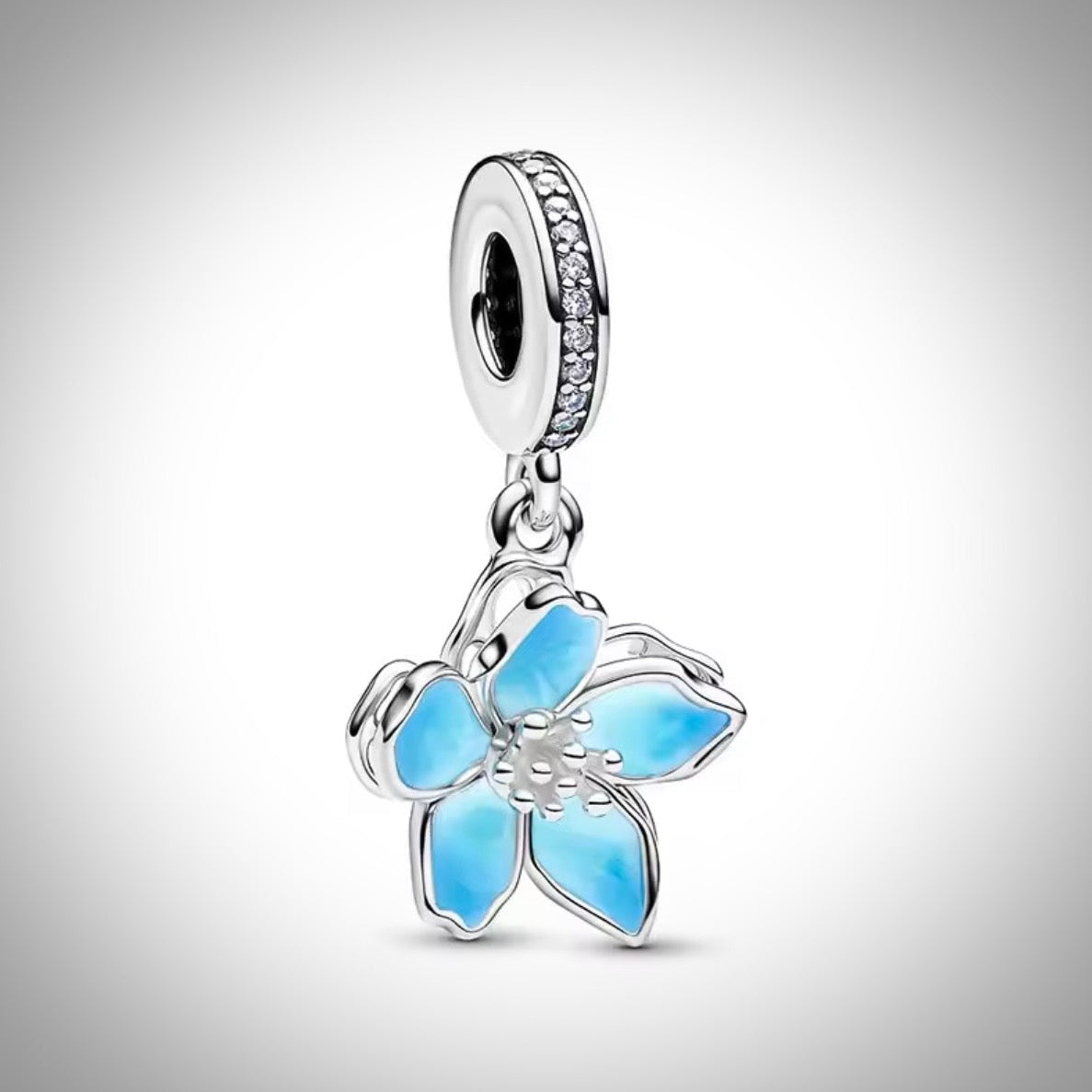 Charm fleur de cerisier du Japon en Argent S925 compatible Pandora pour bracelet