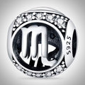 Charm astrologie signe du zodiaque Scorpion en Argent S925 compatible Pandora pour bracelet