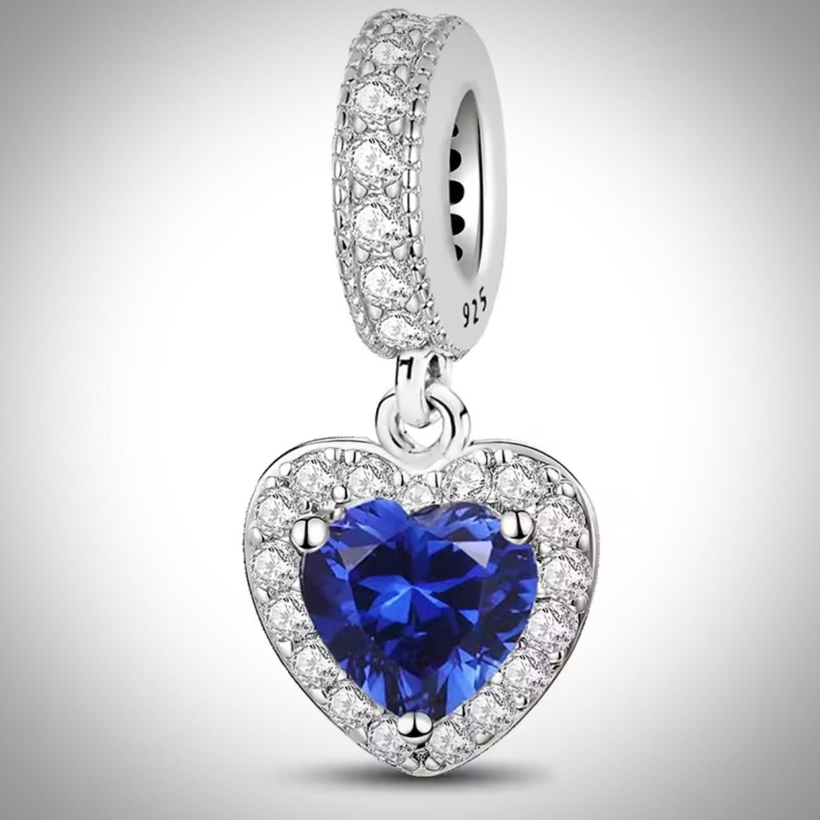 Charm amour cœur bleu pour bracelet