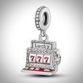 Charm machine à sous casino 777 en Argent S925 compatible Pandora pour bracelet