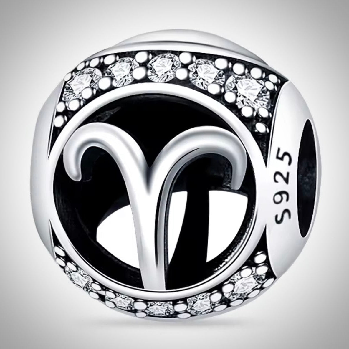 Charm astrologie signe du zodiaque Bélier en Argent S925 compatible Pandora pour bracelet