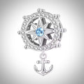 Charm océan barre bateau et ancre en Argent S925 compatible Pandora pour bracelet