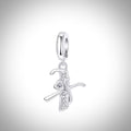 Charm alphabet initiale lettre X en Argent S925 compatible Pandora pour bracelet