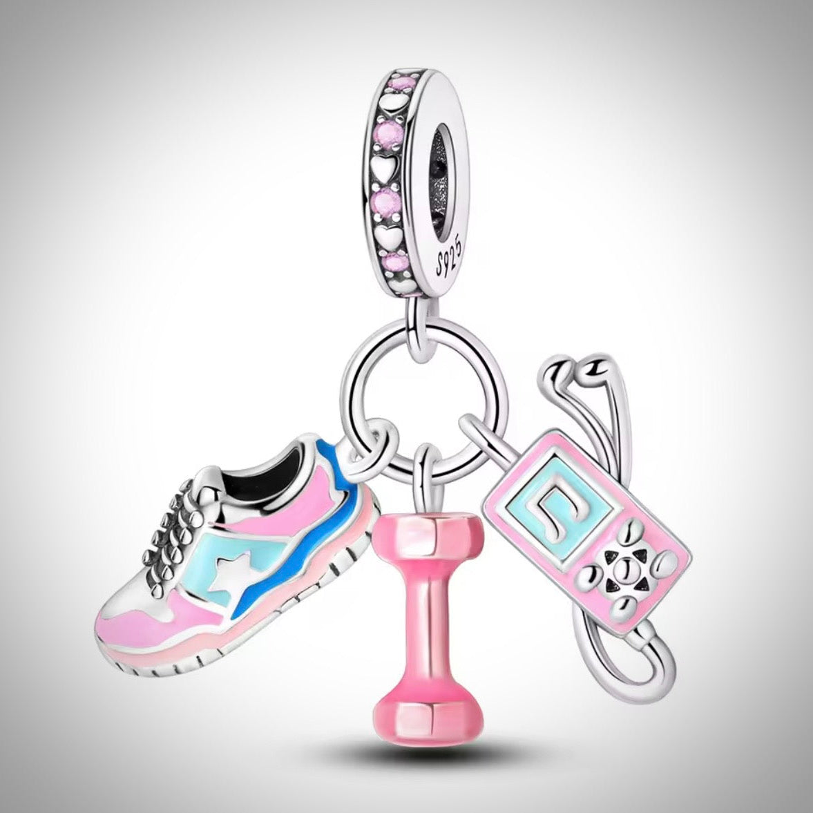 Charm sport basket et musique en Argent S925 compatible Pandora pour bracelet
