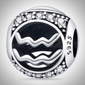 Charm astrologie signe du zodiaque Verseau en Argent S925 compatible Pandora pour bracelet