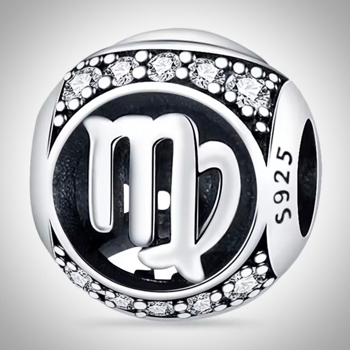 Charm astrologie signe du zodiaque Vierge en Argent S925 compatible Pandora pour bracelet