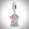 Charm manège carrousel petits chevaux en Argent S925 compatible Pandora pour bracelet