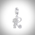 Charm alphabet initiale lettre R en Argent S925 compatible Pandora pour bracelet