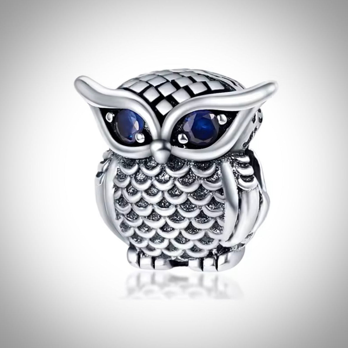 Charm animal oiseau chouette hibou en Argent S925 compatible Pandora pour bracelet