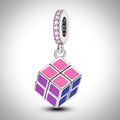 Charm cube qui tourne en Argent S925 compatible Pandora pour bracelet