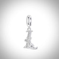 Charm alphabet initiale lettre L en Argent S925 compatible Pandora pour bracelet