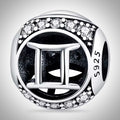 Charm astrologie signe du zodiaque Gémeaux en Argent S925 compatible Pandora pour bracelet