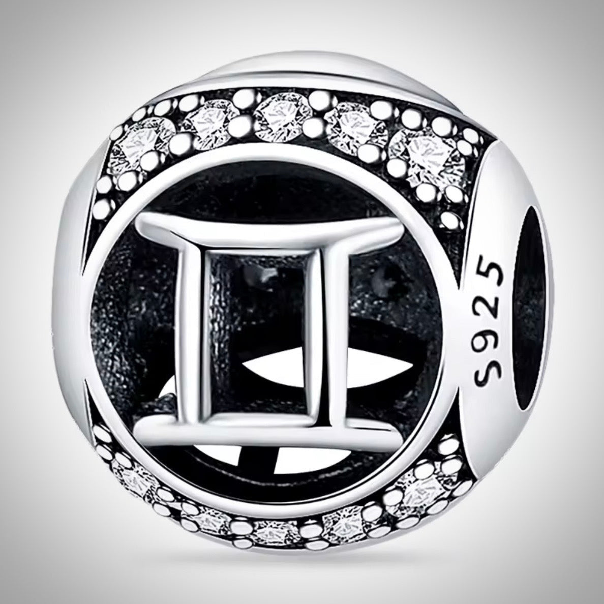 Charm astrologie signe du zodiaque Gémeaux en Argent S925 compatible Pandora pour bracelet