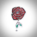 Charm fleur rose en Argent S925 compatible Pandora pour bracelet