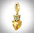 Charm léopard guépard avec cœur en Argent S925 compatible Pandora pour bracelet