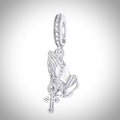 Charm mains prière croix en Argent S925 compatible Pandora pour bracelet